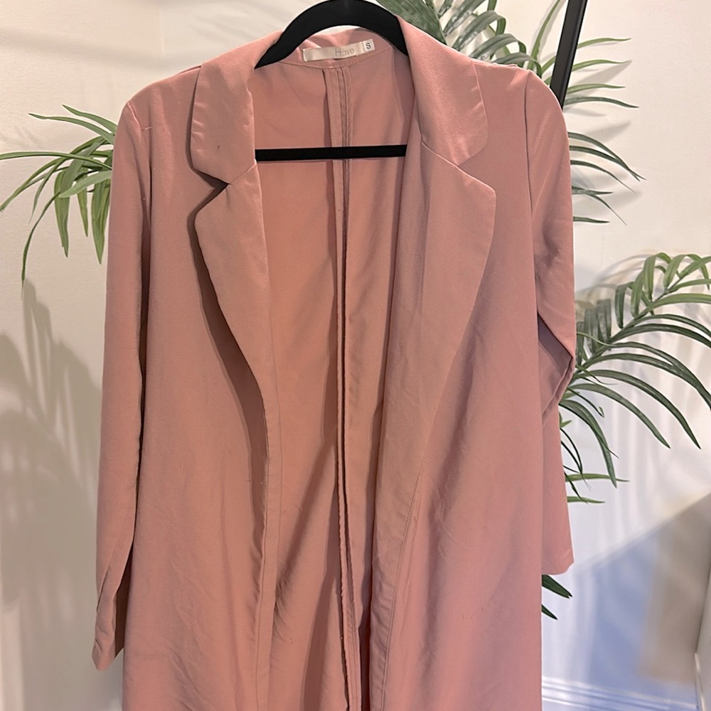 Light pink over coat